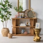 Artekko Statue Χρυσό Βοηθητικό Τραπέζι με Προτομή από Μαγνήσιο (35x34x50)cm