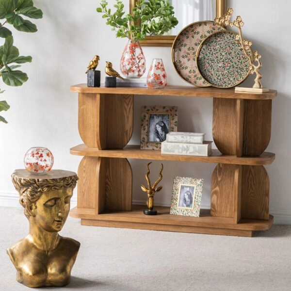 Artekko Statue Χρυσό Βοηθητικό Τραπέζι με Προτομή από Μαγνήσιο (35x34x50)cm