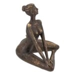 Artekko Figurine Μπρονζέ Διακοσμητικό Ρητίνης με Γυναικεία Φιγούρα (31x18.5x23.5)cm