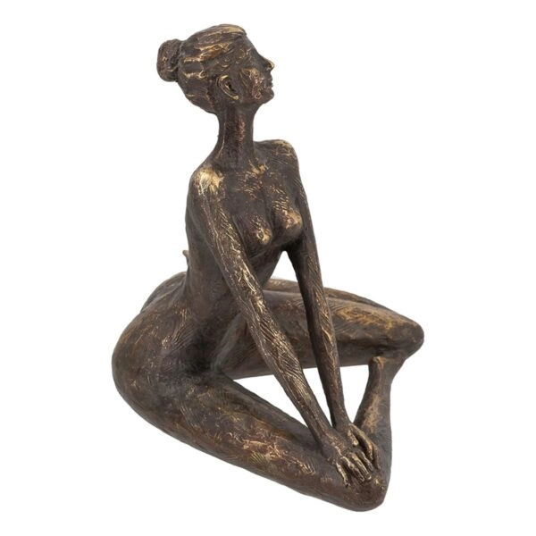 Artekko Figurine Μπρονζέ Διακοσμητικό Ρητίνης με Γυναικεία Φιγούρα (31x18.5x23.5)cm
