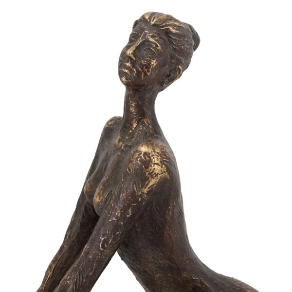 Artekko Figurine Μπρονζέ Διακοσμητικό Ρητίνης με Γυναικεία Φιγούρα (31x18.5x23.5)cm
