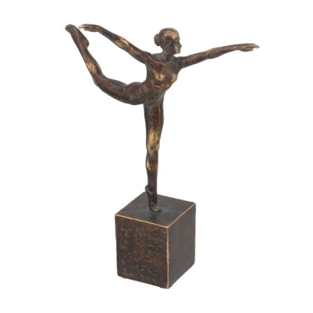 Artekko Figurine Μπρονζέ Διακοσμητικό Ρητίνης με Γυναικεία Φιγούρα (21x8x28)cm