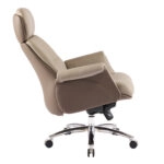 ΚΑΡΕΚΛΑ ΓΡΑΦΕΙΟΥ TOMLIN HM18358.02 ΜΠΕΖ-ΚΑΦΕ PU ΔΕΡΜΑ--ΒΑΣΗ ΧΡΩΜΙΟΥ 72x74x128Υεκ