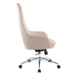 ΚΑΡΕΚΛΑ ΓΡΑΦΕΙΟΥ BEKKER HM18359.02 ΜΠΕΖ PU ΔΕΡΜΑ--ΒΑΣΗ ΧΡΩΜΙΟΥ 67x67x126Υεκ