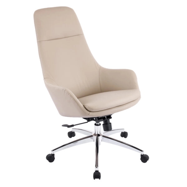 ΚΑΡΕΚΛΑ ΓΡΑΦΕΙΟΥ BEKKER HM18359.02 ΜΠΕΖ PU ΔΕΡΜΑ--ΒΑΣΗ ΧΡΩΜΙΟΥ 67x67x126Υεκ