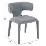 ΠΟΛΥΘΡΟΝΑ ΤΡΑΠΕΖΑΡΙΑΣ BIEN HM18361.01 ΑΝΟΙΧΤΟ ΓΚΡΙ ΥΦΑΣΜΑ 49,5x55,5x76Υ εκ.