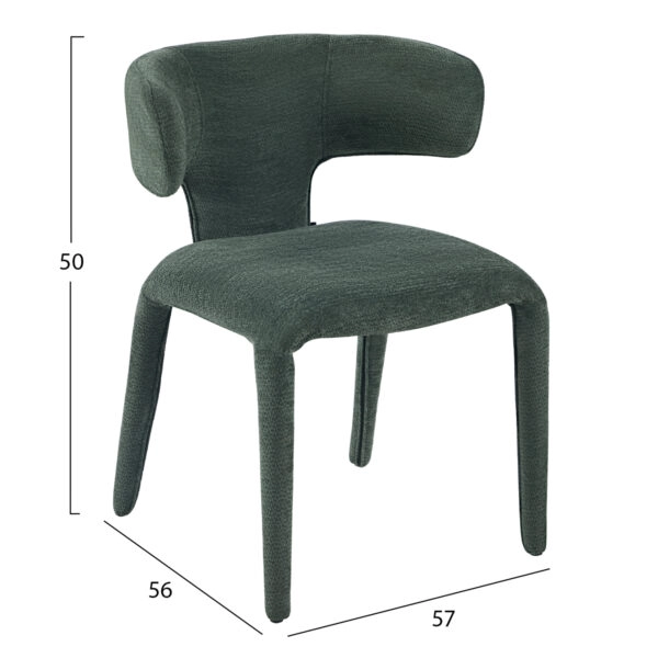 ΠΟΛΥΘΡΟΝΑ ΤΡΑΠΕΖΑΡΙΑΣ BIEN HM18361.04 ΠΡΑΣΙΝΟ ΥΦΑΣΜΑ 49,5x55,5x76Υεκ.