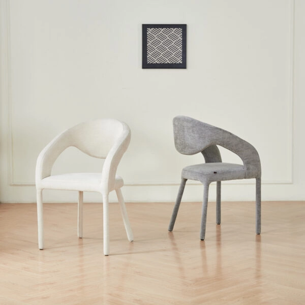 ΠΟΛΥΘΡΟΝΑ ΤΡΑΠΕΖΑΡΙΑΣ OFILIA HM18363.01 ΑΝΟΙΧΤΟ ΓΚΡΙ ΥΦΑΣΜΑ 58x54,5x85,5Υεκ