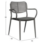 ΠΟΛΥΘΡΟΝΑ ΤΡΑΠΕΖΑΡΙΑΣ HILLIARD HM6644.01 ΑΛΟΥΜΙΝΙΟ ΣΕ ΓΚΡΙ 56x58x80Υεκ