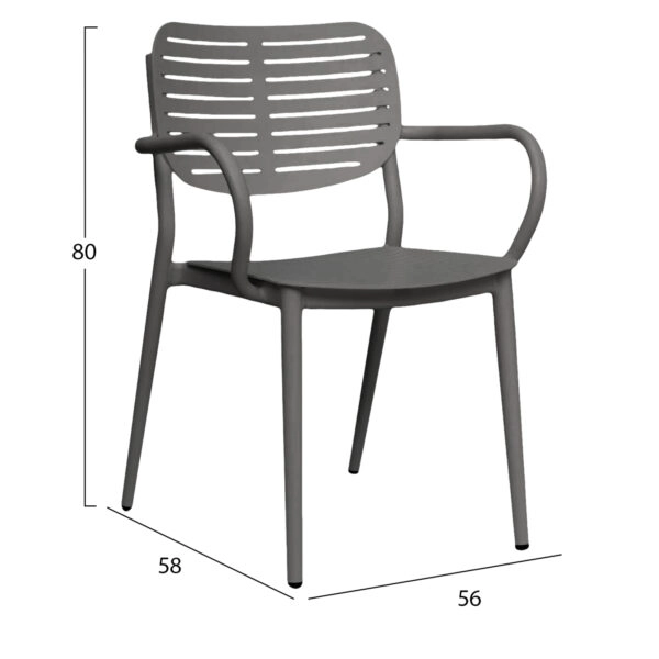 ΠΟΛΥΘΡΟΝΑ ΤΡΑΠΕΖΑΡΙΑΣ HILLIARD HM6644.01 ΑΛΟΥΜΙΝΙΟ ΣΕ ΓΚΡΙ 56x58x80Υεκ