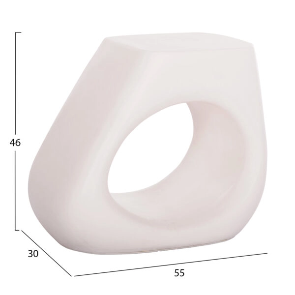 ΣΚΑΜΠΟ ΣΑΛΟΝΙΟΥ LANS HM4691.02 FIBER CEMENT ΣΕ ΛΕΥΚΟ--55x30x46Υεκ.