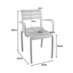Πολυθρόνα Almea  στοιβαζόμενη pp cappuccino 58x56x82εκ
