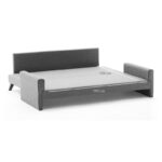 Καναπές - κρεβάτι Bella  τριθέσιος υφασμάτινος χρώμα καφέ 208x81x85εκ.