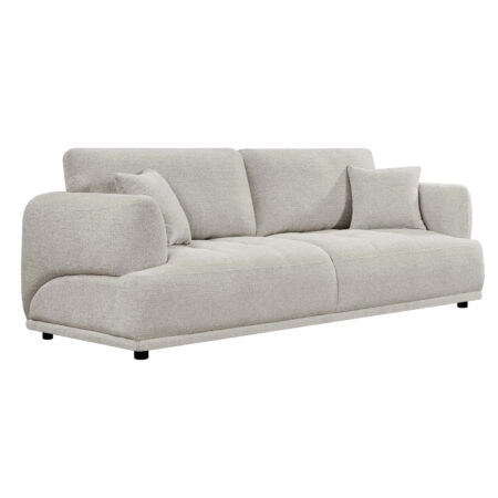 ΚΑΝΑΠΕΣ 3-ΘΕΣΙΟΣ STRUCTO HM3329.02 ΑΝΟΙΧΤΟ ΜΠΕΖ ΥΦΑΣΜΑ 227x94x88Υεκ.