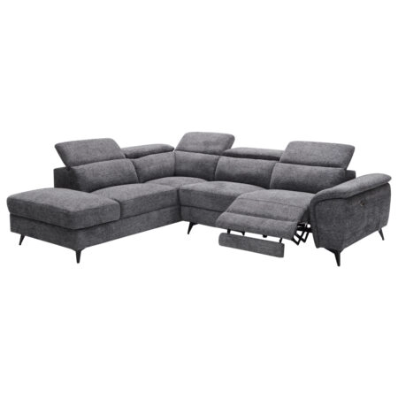 ΚΑΝΑΠΕΣ ΑΡΙΣΤΕΡΗ ΓΩΝΙΑ-ΑΝΑΚΛΙΣΗ & ΑΠΟΘ.ΧΩΡΟΣ-RESTRO HM3339.01L ΓΚΡΙ ΥΦΑΣΜΑ 284x224x76Υεκ