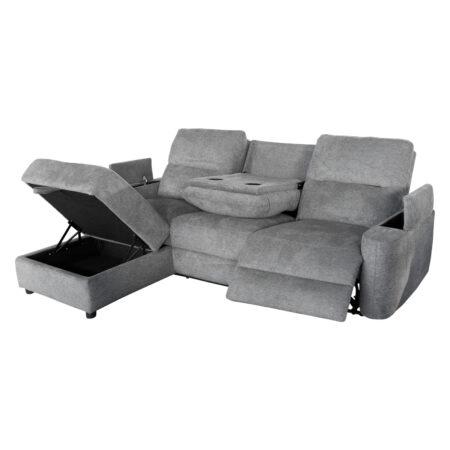 ΚΑΝΑΠΕΣ ΑΡΙΣΤΕΡΗ ΓΩΝΙΑ SYNTHIA HM3308.03L ΑΝΑΚΛΙΣΗ & ΑΠΟΘ.ΧΩΡΟΣ--ΓΚΡΙ 245x170x98Υεκ