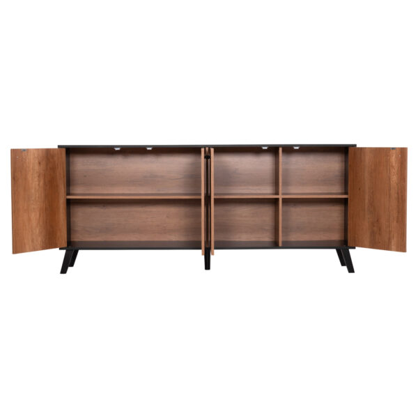 ΜΠΟΥΦΕΣ ΜΕΛΑΜΙΝΗΣ KRUDEN HM9446.11 ΜΑΥΡΟ-ΦΥΣΙΚΟ 180x40x78.6Υεκ.