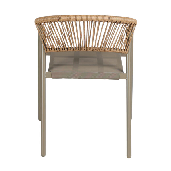 ΠΟΛΥΘΡΟΝΑ HOMAN HM6430.04 ΣΑΜΠΑΝΙ ΜΕΤΑΛΛΟ & TEXTILENE--ΜΠΕΖ P.E.RATTAN 53,5x62x75Υεκ