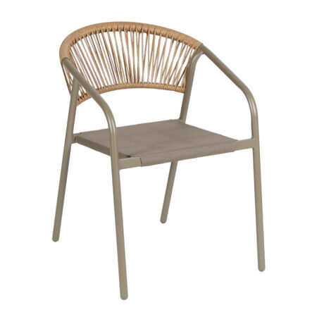 ΠΟΛΥΘΡΟΝΑ HOMAN HM6430.04 ΣΑΜΠΑΝΙ ΜΕΤΑΛΛΟ & TEXTILENE--ΜΠΕΖ P.E.RATTAN 53