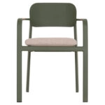 ΠΟΛΥΘΡΟΝΑ ΤΡΑΠΕΖΑΡΙΑΣ ELARA HM6414.06 ΠΡΑΣΙΝΟ ΑΛΟΥΜΙΝΙΟ-ΜΠΕΖ OLEFIN--TEAK 56x62x78Υεκ