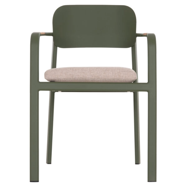 ΠΟΛΥΘΡΟΝΑ ΤΡΑΠΕΖΑΡΙΑΣ ELARA HM6414.06 ΠΡΑΣΙΝΟ ΑΛΟΥΜΙΝΙΟ-ΜΠΕΖ OLEFIN--TEAK 56x62x78Υεκ