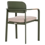 ΠΟΛΥΘΡΟΝΑ ΤΡΑΠΕΖΑΡΙΑΣ ELARA HM6414.06 ΠΡΑΣΙΝΟ ΑΛΟΥΜΙΝΙΟ-ΜΠΕΖ OLEFIN--TEAK 56x62x78Υεκ