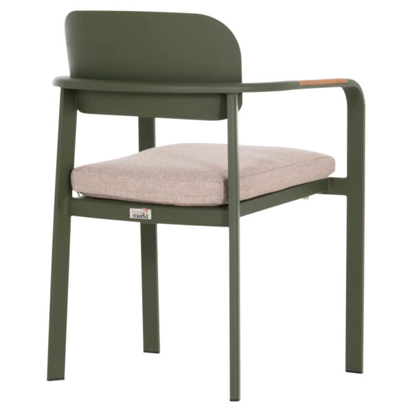 ΠΟΛΥΘΡΟΝΑ ΤΡΑΠΕΖΑΡΙΑΣ ELARA HM6414.06 ΠΡΑΣΙΝΟ ΑΛΟΥΜΙΝΙΟ-ΜΠΕΖ OLEFIN--TEAK 56x62x78Υεκ