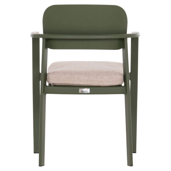 ΠΟΛΥΘΡΟΝΑ ΤΡΑΠΕΖΑΡΙΑΣ ELARA HM6414.06 ΠΡΑΣΙΝΟ ΑΛΟΥΜΙΝΙΟ-ΜΠΕΖ OLEFIN--TEAK 56x62x78Υεκ