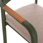 ΠΟΛΥΘΡΟΝΑ ΤΡΑΠΕΖΑΡΙΑΣ ELARA HM6414.06 ΠΡΑΣΙΝΟ ΑΛΟΥΜΙΝΙΟ-ΜΠΕΖ OLEFIN--TEAK 56x62x78Υεκ