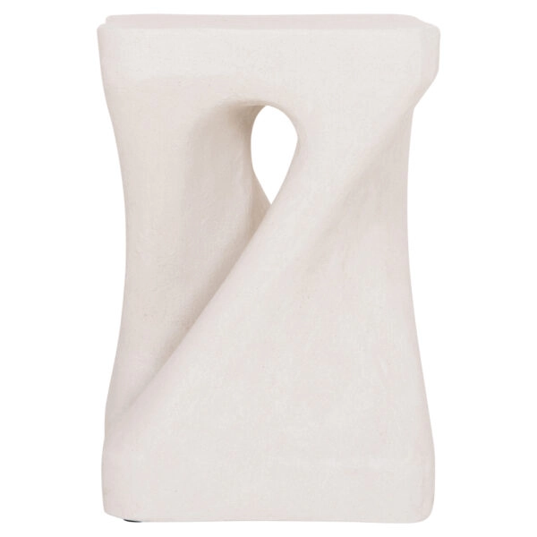 ΣΚΑΜΠΟ ΤΕΤΡΑΓΩΝΟ SANTORINI HM18337 ΠΟΛΥΡΗΤΙΝΗ--ΥΠΟΛΕΥΚΟ ΧΡΩΜΑ 30x30x45Yεκ