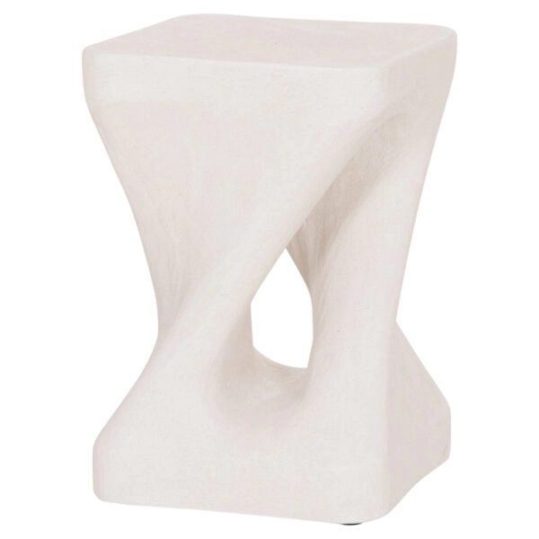 ΣΚΑΜΠΟ ΤΕΤΡΑΓΩΝΟ SANTORINI HM18337 ΠΟΛΥΡΗΤΙΝΗ--ΥΠΟΛΕΥΚΟ ΧΡΩΜΑ 30x30x45Yεκ