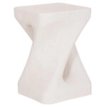 ΣΚΑΜΠΟ ΤΕΤΡΑΓΩΝΟ SANTORINI HM18337 ΠΟΛΥΡΗΤΙΝΗ--ΥΠΟΛΕΥΚΟ ΧΡΩΜΑ 30x30x45Yεκ