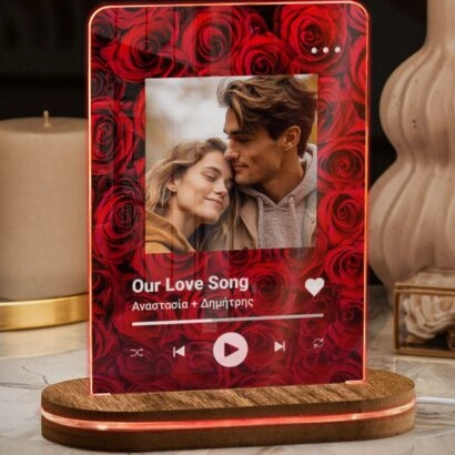 Προσωποποιημένο Φωτιστικό Led με Σχέδιο Roses Of Love
