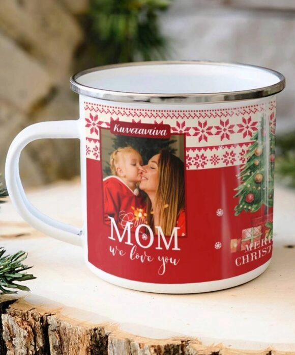 Κούπα Χριστουγεννιάτικη Προσωποποιημένη Mom we Love You