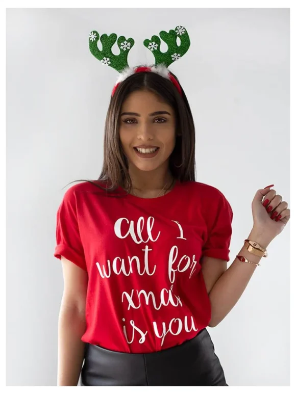 Χριστουγεννιάτικη Μπλούζα All I Want For Xmas σε κόκκινο χρώμα