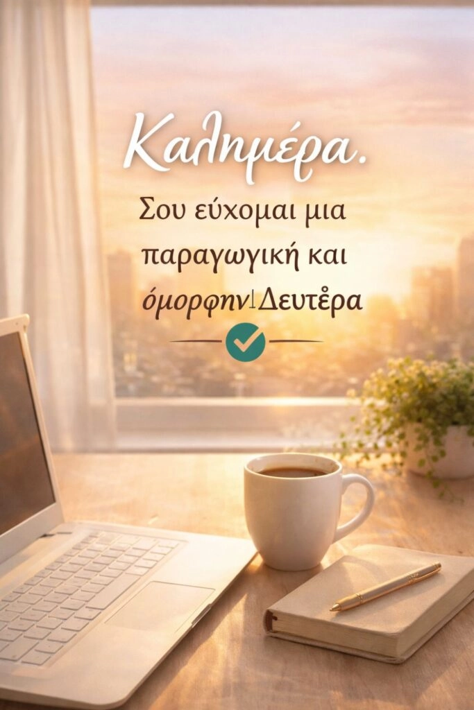 efxes kalimera deytera Ευχές για καλημέρα Δευτέρας, Σου εύχομαι μια παραγωγική και όμορφη Δευτέρα
