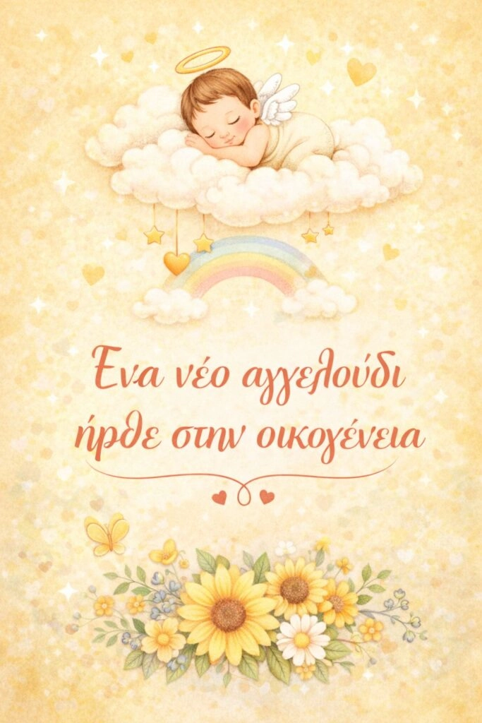 Ευχές για νεογέννητο εγγόνι, Ένα νέο αγγελούδι ήρθε στην οικογένεια