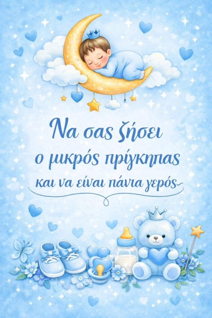 Ευχές για νεογέννητο αγόρι, Να σας ζήσει ο μικρός πρίγκηπας