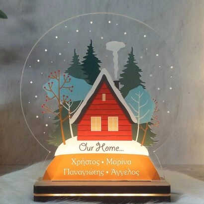 Χριστουγεννιάτικο Φωτιστικό LED για Σπίτι Our Home