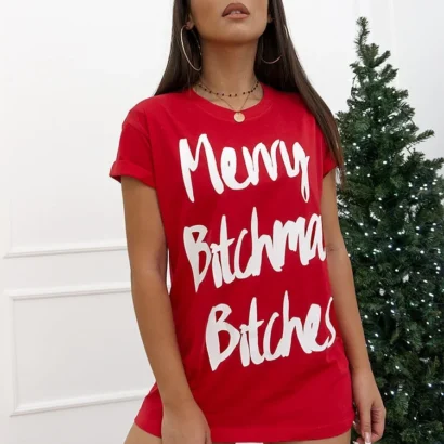 Χριστουγεννιάτικη Μπλούζα Merry Bitchmas Bitches