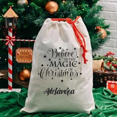 Χριστουγεννιάτικος Σάκος Δώρων με σχέδιο Magic Christmas