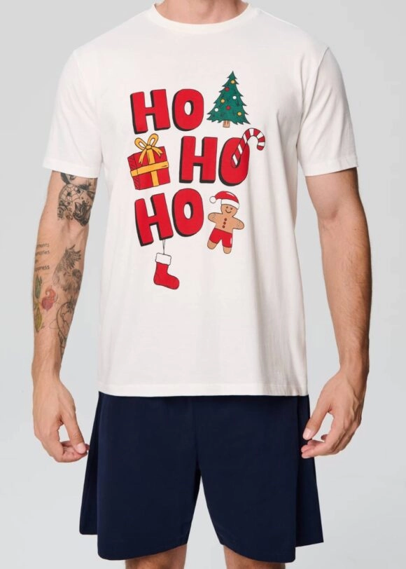 Χριστουγεννιάτικες Ανδρικές πιτζάμες Ho Ho Ho