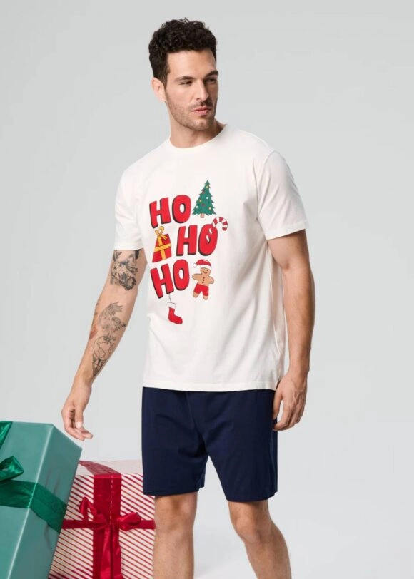 Χριστουγεννιάτικες Ανδρικές πιτζάμες Ho Ho Ho