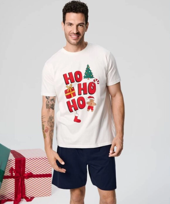 Χριστουγεννιάτικες Ανδρικές πιτζάμες Ho Ho Ho