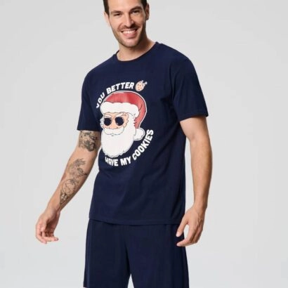 Χριστουγεννιάτικες Ανδρικές πιτζάμες Santa Cookies
