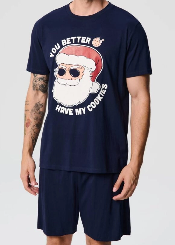 Χριστουγεννιάτικες Ανδρικές πιτζάμες Santa Cookies