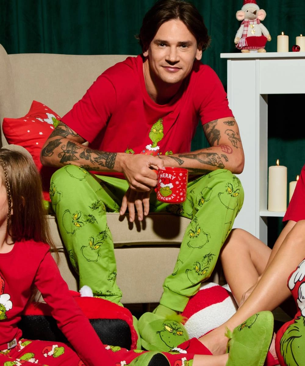 Χριστουγεννιάτικες Ανδρικές πιτζάμες Merry Grinchmas