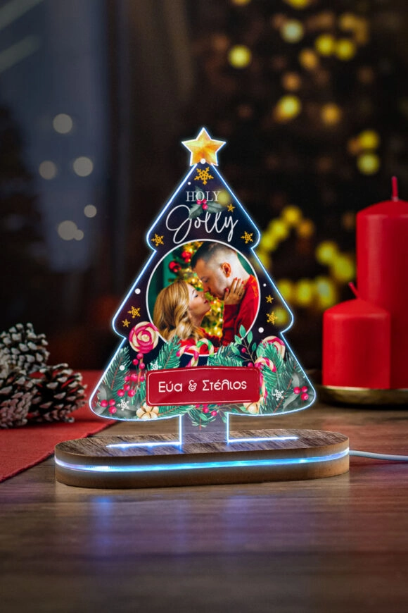 Χριστουγεννιάτικο Δεντράκι Φωτιστικό LED Holy Jolly