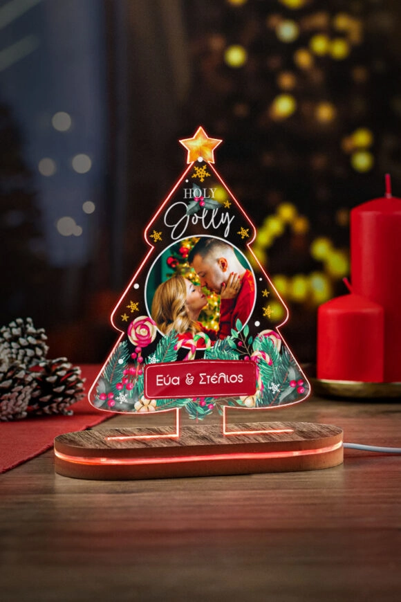 Χριστουγεννιάτικο Δεντράκι Φωτιστικό LED Holy Jolly