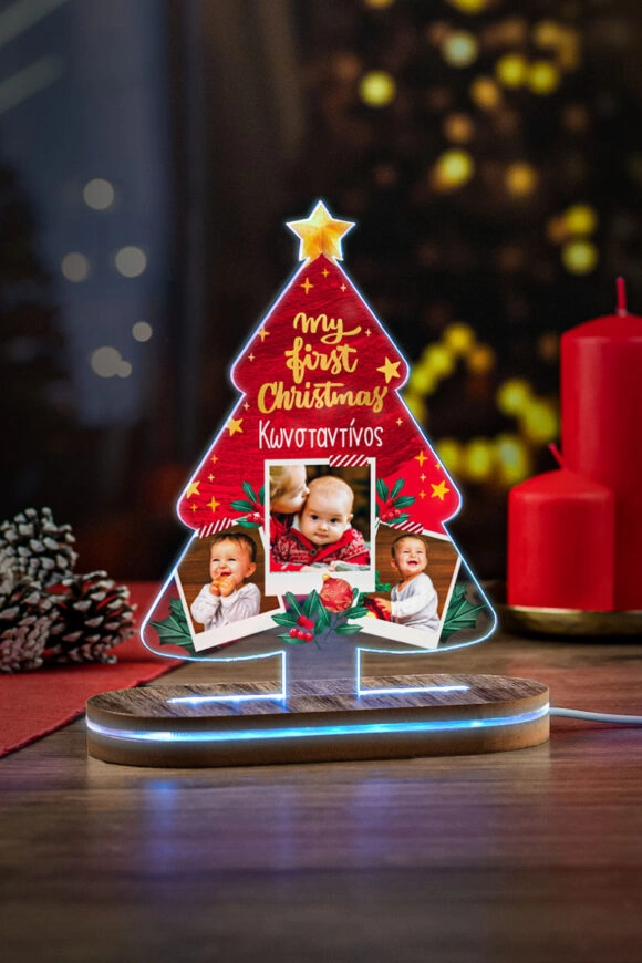 Χριστουγεννιάτικο Δεντράκι Φωτιστικό LED My First Christmas
